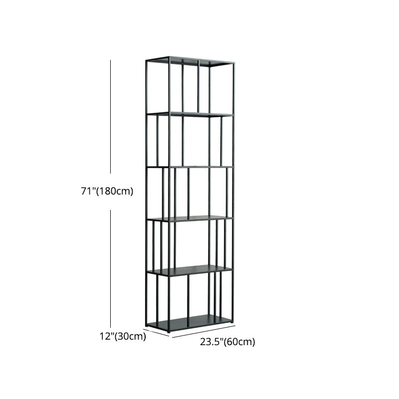 70.87"H Bookcase Black Open Back Modern Style Bookshelf for Home and Office Clearhalo 'Bookcases' 'furn' 'furn_bookcases' 'Furniture' 'furniture_bookcases' 'Office Furniture' 1200x1200_fb4259f1-2c8c-4b56-8e60-18f4bb468b18