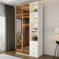 Modern Freestanding Wardrobe Wood Frame Wardrobe with Tempered Glass Doors
