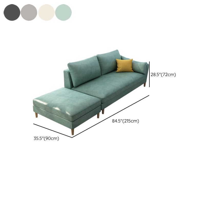 Sillón tapizado escandinavo Chaise de brazos cuadrados para sala de estar