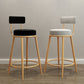 Glam Round Footrest Bar Stool Velvet Low Back Indoor Counter Chair with Gold Legs Clearhalo 'Bar Furniture' 'Bar Stools' 'bar_stools' 'furn' 'furn_bar_stools' 'furniture_bar_stools' 'Kitchen & Dining Furniture' 'kitchen&dining_furn' 'kitchen' 'kitchen_furn' Furniture' 1200x1200_fb446530-1e90-4797-b38f-fc516e2e4df5