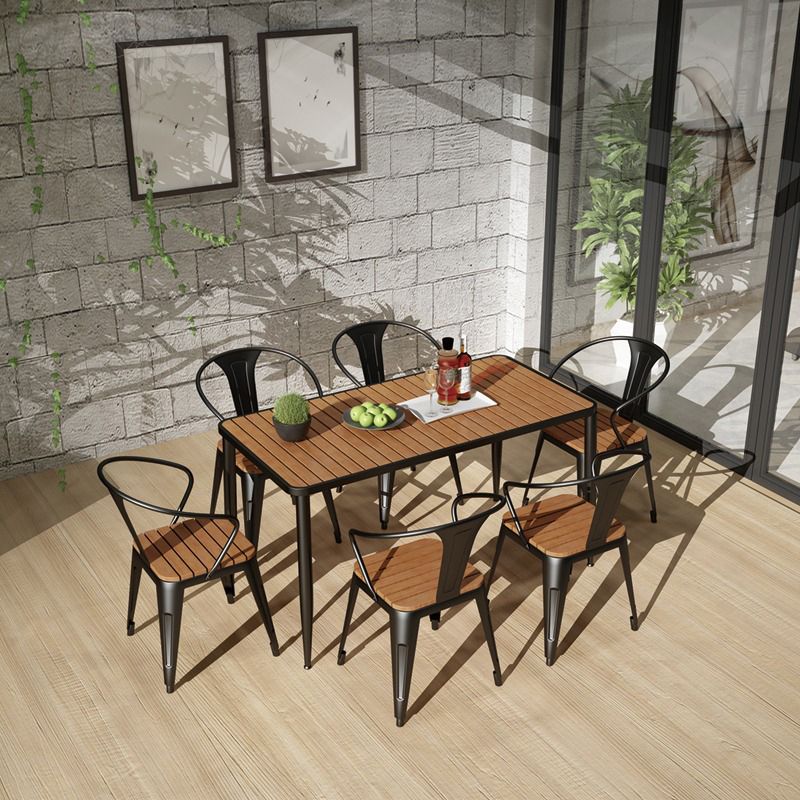 Juego de comedor de metal moderno 1/4/5/7 Piezas Muebles de comedor para cocina