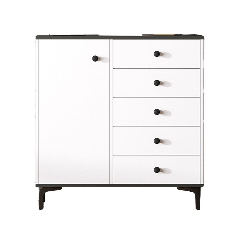 Contemporary 35.43'"Tall Wooden Chest, Rectangle Accent Cabinet with Drawers Clearhalo 'Cabinets & Chests' 'cabinets_chests' 'furn' 'furn_cabinets_chests' 'Furniture' 'Living Room Furniture' 1200x1200_fb44ffd3-edbc-4071-95a6-7a9da58fb8a6