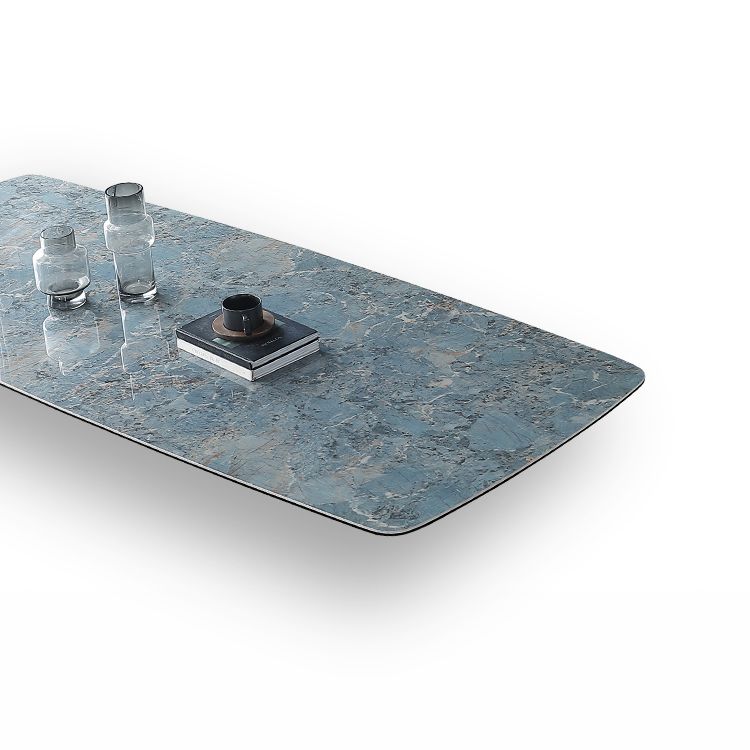Blue Rectangle Sintered Stone Dining Table for 4/6 with Glass Base Dining Set for Restaurant Clearhalo 'Dining Room Sets' 'Dining Tables & Seating' 'dining_room_set' 'furn' 'furn_dining_room_set' 'Furniture' 'furniture_dining_room_set' 'Kitchen & Dining Furniture' 'kitchen&dining_furn' 'kitchen' 1200x1200_fb461817-0f35-4ac0-80e4-2b35c2c1a222