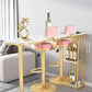 Glam Liftable Backrest Counter Stool Iron Cafe Bar Stool with Velvet Cushion and Pedal Clearhalo 'Bar Furniture' 'Bar Stools' 'bar_stools' 'furn' 'furn_bar_stools' 'Furniture' 'furniture_bar_stools' 'Kitchen & Dining Furniture' 1200x1200_fb464c2b-c5cc-4842-abae-e9115aa04ff0