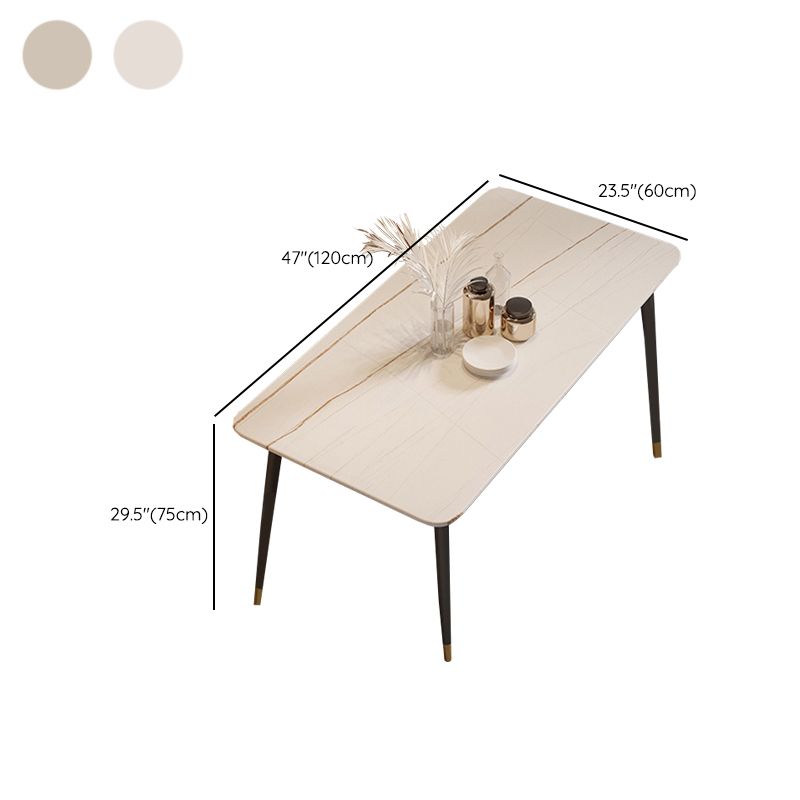 Rectangle Black Base Dining Table Modern Stone Table for Living Room Clearhalo 'Dining Tables & Seating' 'Dining Tables' 'dining_table' 'furn' 'furn_dining_table' 'Furniture' 'Kitchen & Dining Furniture' 1200x1200_fb46e968-8e88-4190-a08a-432ad38ad739
