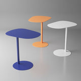 Rectangular Metal Table with Pedestal Base Base Medieval Modern Style Side Table