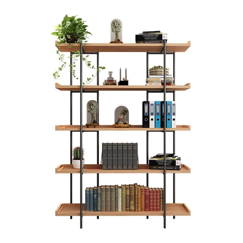 Industrial Style Open Bookshelf Etagere Shelf Bookcase with Rectangular Shelves Clearhalo 'Bookcases' 'furn' 'furn_bookcases' 'Furniture' 'furniture_bookcases' 'kitchen' 'kitchen_bookcases' 'Living Room Furniture' 'Office Furniture' 1200x1200_fb49b2f9-380b-4ab5-98f4-9a6ea6e0f974