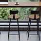 Solid Wood Dining Stools Contemporary Bar Stools with Footrest Clearhalo 'Bar Furniture' 'Bar Stools' 'bar_stools' 'furn' 'furn_bar_stools' 'Furniture' 'Kitchen & Dining Furniture' 1200x1200_fb4abdd7-3938-4658-bba8-fd1ffe27ccab