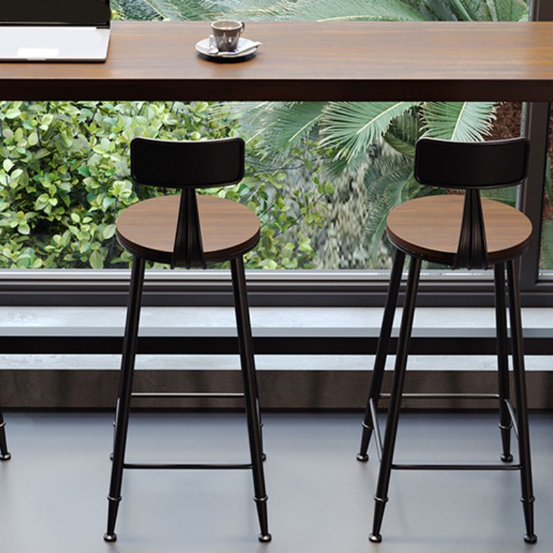 Solid Wood Dining Stools Contemporary Bar Stools with Footrest Clearhalo 'Bar Furniture' 'Bar Stools' 'bar_stools' 'furn' 'furn_bar_stools' 'Furniture' 'Kitchen & Dining Furniture' 1200x1200_fb4abdd7-3938-4658-bba8-fd1ffe27ccab