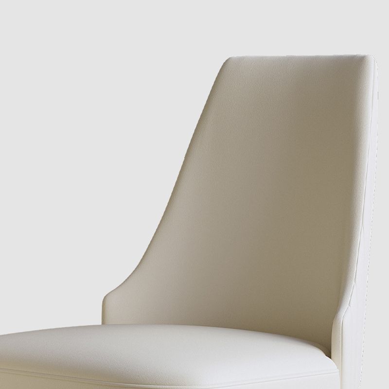 Glam Style Faux Leather Chair Armless Side Chairs with Metal Legs Clearhalo 'Dining Chairs' 'Dining Tables & Seating' 'dining_chair' 'furn' 'furn_dining_chair' 'Furniture' 'Kitchen & Dining Furniture' 1200x1200_fb4b3191-6e97-46b1-bd38-db906325e513