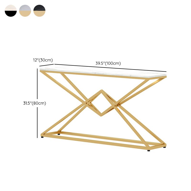 Tabla de acento de consola moderna Table de sofá rectángulo de acabado antiguo