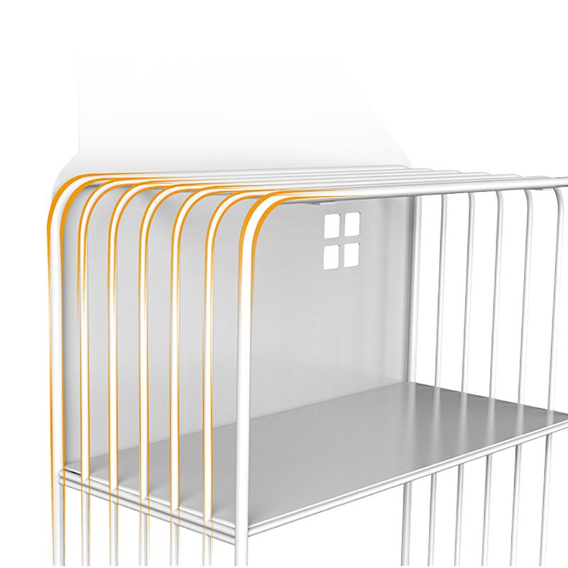 Moderne metalen boekenkast standaard verticale slaapkamer open plank boekenplank