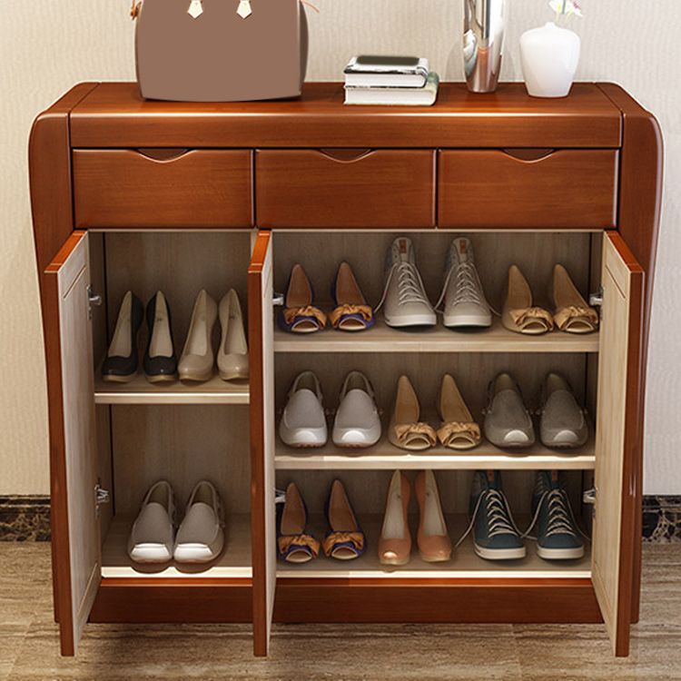 Cabinet d'accent moderne du milieu du siècle avec portes et tiroirs armoire