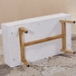 Retangular Natural Wood 4 Legs Coffee Table 1 Single Modern Cocktail Table with Drawers