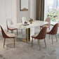 Luxurious Sintered Stone Top Dining Set Rectangle 1/4/5/7 Pieces Dinette Table Set Clearhalo 'Dining Room Sets' 'Dining Tables & Seating' 'dining_room_set' 'furn' 'furn_dining_room_set' 'Furniture' 'Kitchen & Dining Furniture' 1200x1200_fb4dd945-40b5-4799-94c1-fe027ef9aa9c