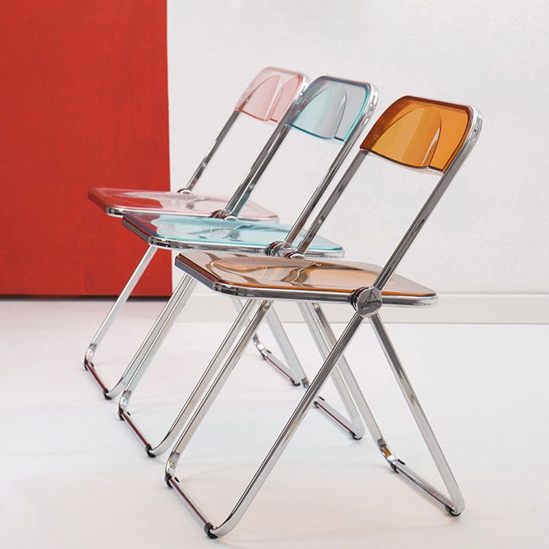 Industrial Design Plastic Folding Side Chair for Home Use Open Back Dining Side Chair Clearhalo ' kitchen&dining_furn' 'Dining Chairs' 'Dining Tables & Seating' 'dining_chair' 'furn' 'furn_dining_chair' 'Furniture' 'furniture_dining_chair' 'Kitchen & Dining Furniture' 'kitchen' 1200x1200_fb4e879f-2d22-43a6-af7b-84bede6311d1