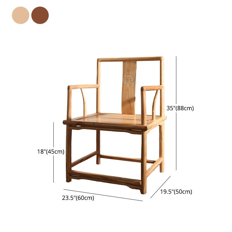 Traditional Style Dining Chairs Dining Arm Side Chair with Wooden Legs Clearhalo 'Dining Chairs' 'Dining Tables & Seating' 'dining_chair' 'furn' 'furn_dining_chair' 'Furniture' 'Kitchen & Dining Furniture' 1200x1200_fb4f18fb-105b-4437-ab00-360dd5097b40