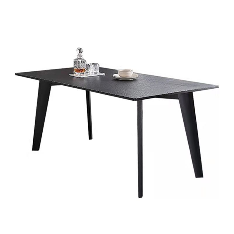 Black Dinette Table with 4 Legs Contemporary Dining Table for Home Clearhalo 'Dining Tables & Seating' 'Dining Tables' 'dining_table' 'furn' 'furn_dining_table' 'Furniture' 'Kitchen & Dining Furniture' 1200x1200_fb52ffd2-4870-413b-a9e2-e1e0f1201471