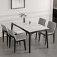 Medieval Modern Sintered Stone Top Dining Table Rectangle Table with 4 Legs Clearhalo 'Dining Tables & Seating' 'Dining Tables' 'dining_table' 'furn' 'furn_dining_table' 'Furniture' 'furniture_dining_table' 'Kitchen & Dining Furniture' 1200x1200_fb531fc0-849e-4730-8abc-3cc36a01a1a1