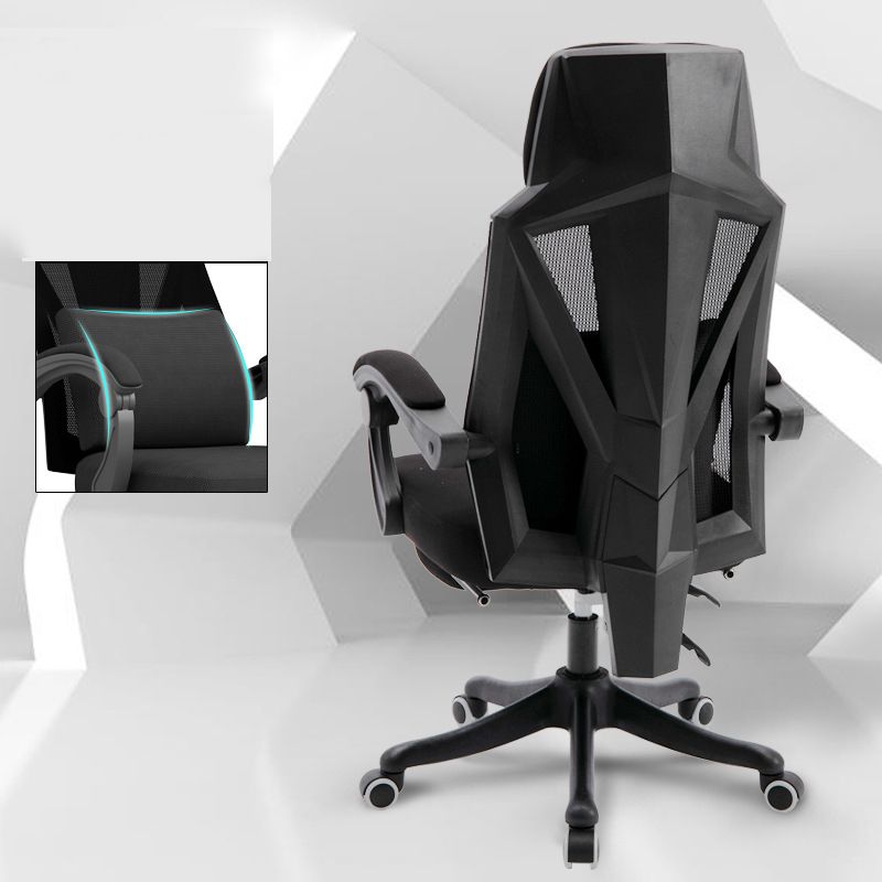 Hoge rug gestoffeerde bureaustoelstoel in hoogte verstelbare gewatteerde wapenstoel met hoofdsteun