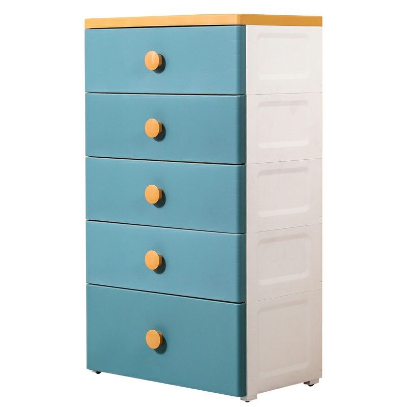 5-drawer Storage Cabinet with Legs Modern Non-Hanging Armoire