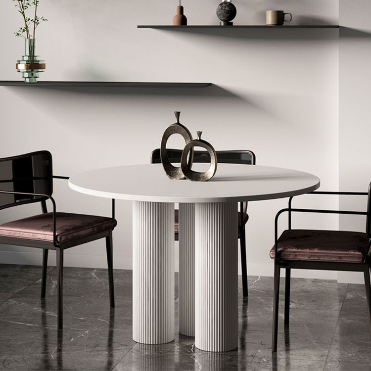 Round Pedestal Base Dining Site Table Modern Dinette Table for Indoor Clearhalo ' dining_table' 'Dining Tables & Seating' 'Dining Tables' 'furn' 'furn_dining_table' 'Furniture' 'furniture_dining_table' 'Kitchen & Dining Furniture' 'kitchen&dining_furn' 'kitchen' 'kitchen_dining_table' 1200x1200_fb54b140-6d46-4717-8d1d-18a9ecfa5966