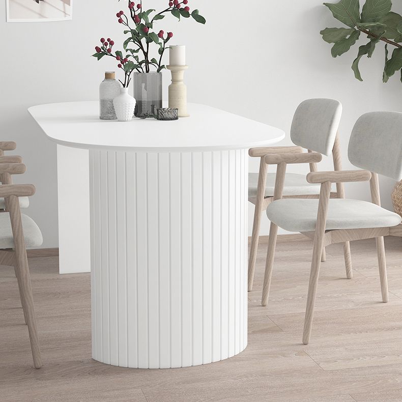 White Dining Table Modern Restaurant Furniture with Double Pedestal Base Clearhalo 'Dining Tables & Seating' 'Dining Tables' 'dining_table' 'furn' 'furn_dining_table' 'Furniture' 'furniture_dining_table' 'Kitchen & Dining Furniture' 'kitchen' 'kitchen_dining_table' 1200x1200_fb55089f-2b68-4865-b989-a3746ae2d74c