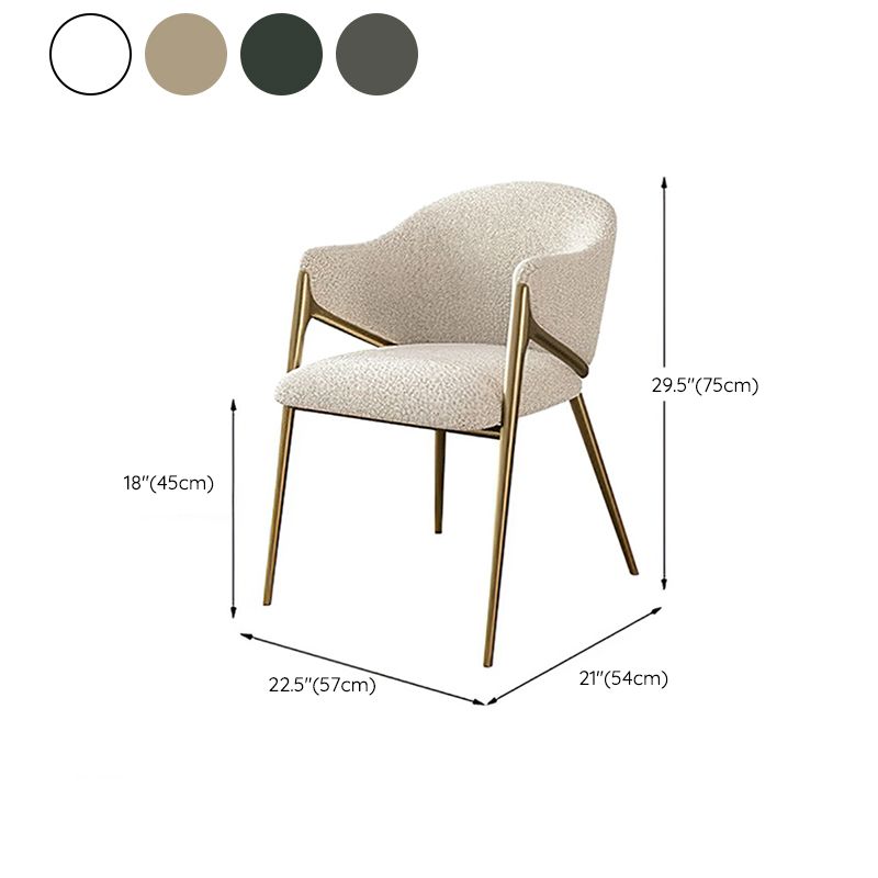 Glam Indoor Upholstered Dining Chair Gold Legs Parsons Arm Chair Clearhalo 'Dining Chairs' 'Dining Tables & Seating' 'dining_chair' 'furn' 'furn_dining_chair' 'Furniture' 'Kitchen & Dining Furniture' 1200x1200_fb55f5d3-9bd9-44d6-a8f6-d82f77c7ca77