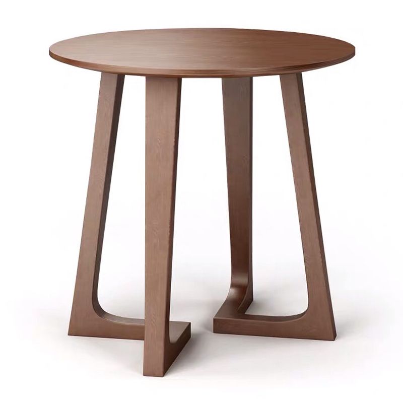 Round Wood Color Dining Table Solid Wood Table Modern with Double Pedestal Clearhalo ' dining_table' 'Dining Tables & Seating' 'Dining Tables' 'furn' 'furn_dining_table' 'Furniture' 'furniture_dining_table' 'Kitchen & Dining Furniture' 'kitchen&dining_furn' 'kitchen' 'kitchen_dining_table' 1200x1200_fb5711e1-a49d-49b1-8b3e-999892ba2da1