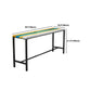 Ensemble de Table de Bar moderne 1/5/9 pièces, Table de comptoir rectangulaire en bois avec tabourets hauts pour café