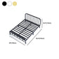 Modern Headboard Bed Rectangular Open-Frame Bed with Metal Legs