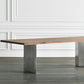Rectangle Kitchen Dining Table Solid Wood Table Luxury with Double Pedestal Base Clearhalo 'Dining Tables & Seating' 'Dining Tables' 'dining_table' 'furn' 'furn_dining_table' 'Furniture' 'furniture_dining_table' 'Kitchen & Dining Furniture' 'kitchen' 'kitchen_dining_table' 1200x1200_fb57fe6a-dc48-45b3-915f-657ce8969389