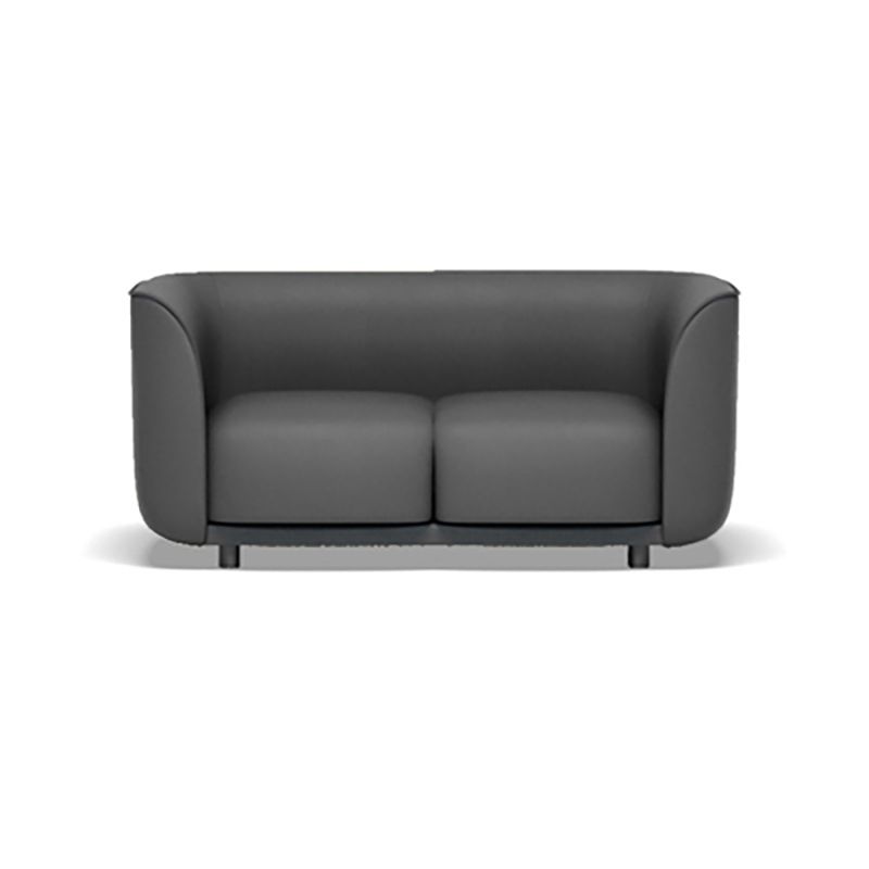 27.5"H Contemporary Solid Color Faux Leather Tuxedo Arm Sofa For Office Living Room Clearhalo 'furn' 'furn_sofas' 'Furniture' 'furniture_sofas' 'kitchen' 'kitchen_sofas' 'Living Room Furniture' 'Sofa' 'sofas' 1200x1200_fb5894d5-52b6-4bfa-8fd4-1c18880c4ee1