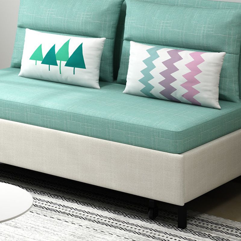 31.88" Wide Linen Sleeper Sofa Green Sofa Bed with Pillow Back Clearhalo 'furn' 'furn_futons' 'Furniture' 'Futons & Daybeds' 'Futons' 'Living Room Furniture' 1200x1200_fb59af59-61fc-49d6-8d20-0cebe8cc9c1f