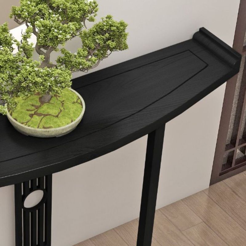 Console ovale da 11,8 "W del tavolo ovale moderno console in legno massiccio