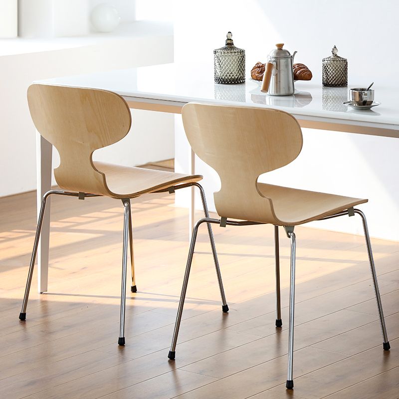 Modern Metal Dining Room Chair Wood Dining Side Chair for Restaurant Use Clearhalo ' kitchen&dining_furn' 'Dining Chairs' 'Dining Tables & Seating' 'dining_chair' 'furn' 'furn_dining_chair' 'Furniture' 'furniture_dining_chair' 'Kitchen & Dining Furniture' 'kitchen' 1200x1200_fb5b0676-8f02-4938-af28-7676eb7c97cb