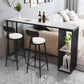 Low Back Dining Stools Round Armless Bar Stools with Footrest