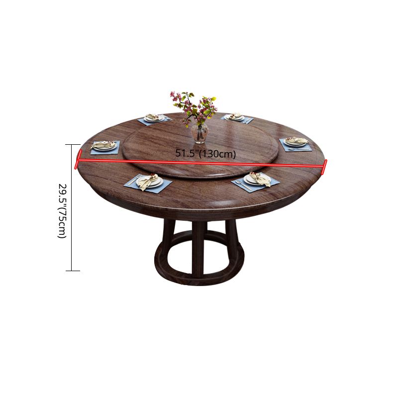 Modern Round Shape Brown Table Solid Wood Standard Dining Table for Kitchen Clearhalo ' dining_table' 'Dining Tables & Seating' 'Dining Tables' 'furn' 'furn_dining_table' 'Furniture' 'furniture_dining_table' 'Kitchen & Dining Furniture' 'kitchen&dining_furn' 'kitchen' 'kitchen_dining_table' 1200x1200_fb5da80b-26c2-470e-b05a-78f06dddeee7