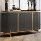 Sideboard di marmo in finta fusione a buffet in stile contemporaneo con armadi