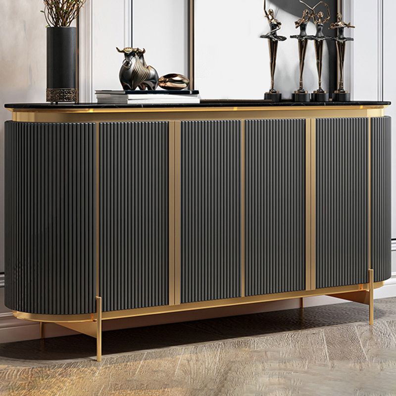 Sideboard di marmo in finta fusione a buffet in stile contemporaneo con armadi
