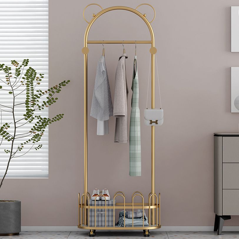 Zeitgenössische Schicht -Rack -Kleiderhaken Metallbedeckungsregal mit Lagerung