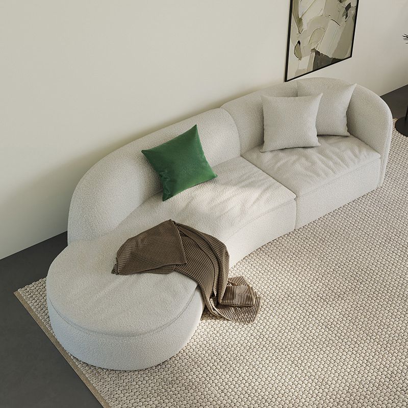 Moderne stijl Sofa Wind Zelfs achtersteun gebogen rugleuning spons kussen vullende bankbed