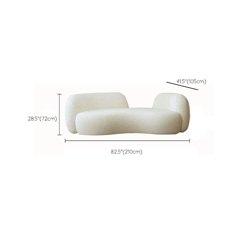 Scandinavian Seating Fabric Living Room White Tuxedo Arm Cushions Curved Sofa Clearhalo 'furn' 'furn_sofas' 'Furniture' 'Living Room Furniture' 'Sofa' 'sofas' 1200x1200_fb622a99-6575-4d6e-b527-c9711333cbb6