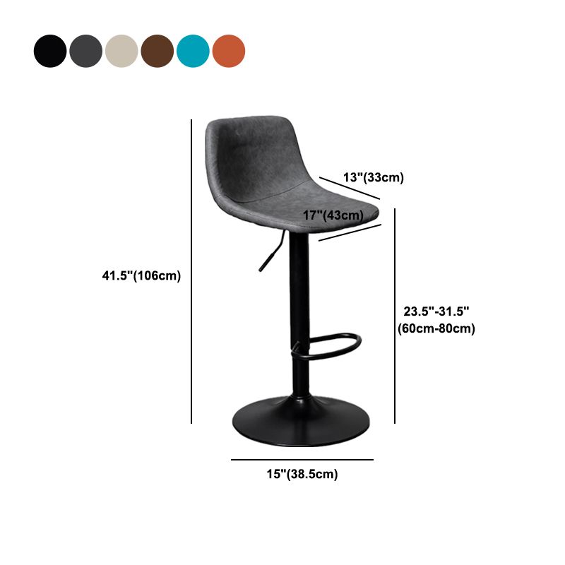 Skandinavischer Metallhocker Kunstleder gepolsterte Thekenhocker im matten Finish für Innenräume
