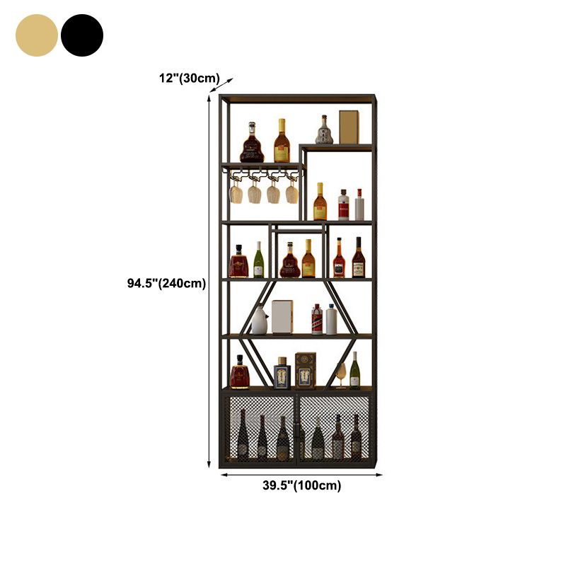 Gold and Black Floor Wine Glass Stemware Rack Holder Metal Wine Holder Rack Clearhalo 'furn' 'furn_wine_racks' 'Furniture' 'Kitchen & Dining Furniture' 'Wine Racks' 'wine_racks' 1200x1200_fb630933-38e8-4c99-ac4c-8a128050758d