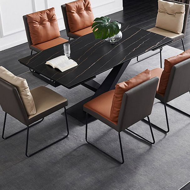 Modern Leather Living Room Side Chair Solid Back Matte Finish Dining Chair Clearhalo ' kitchen&dining_furn' 'Dining Chairs' 'Dining Tables & Seating' 'dining_chair' 'furn' 'furn_dining_chair' 'Furniture' 'furniture_dining_chair' 'Kitchen & Dining Furniture' 'kitchen' 1200x1200_fb630e8f-fa1c-44c6-abc2-d748905e811e