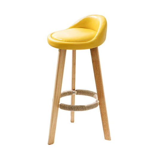 Scandinavian Milk Tea Shop Footrest Stool Matte Finish Upholstered Bar Stools Clearhalo 'Bar Furniture' 'Bar Stools' 'bar_stools' 'furn' 'furn_bar_stools' 'Furniture' 'furniture_bar_stools' 'Kitchen & Dining Furniture' 1200x1200_fb636eb1-d105-47a6-aa25-35178722a90b