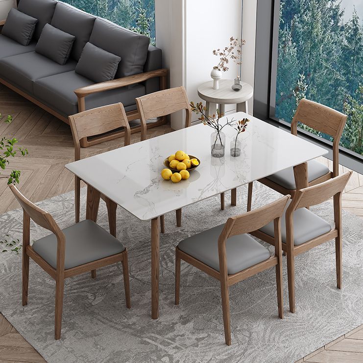 Industrial Sintered Stone Top Dining Table Rectangle Kitchen Dining Table with 4 Legs Base Clearhalo ' dining_table' 'Dining Tables & Seating' 'Dining Tables' 'furn' 'furn_dining_table' 'Furniture' 'furniture_dining_table' 'Kitchen & Dining Furniture' 'kitchen&dining_furn' 'kitchen' 'kitchen_dining_table' 1200x1200_fb639ec5-45dc-42d2-8fe0-3199015465ba