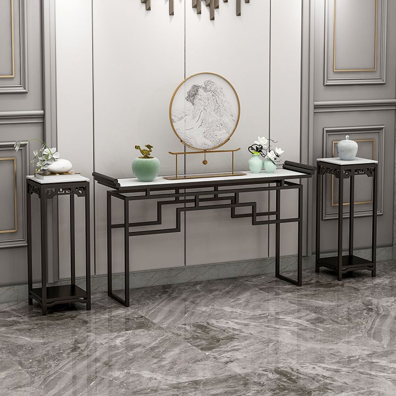 11 "W eigentijdse console tafelssteen witte rechthoekige console banktafel