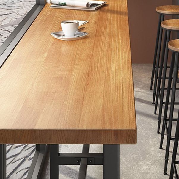 Industrial Bar Table Set 1/7 Pieces Solid Wood Rectangle Table and Stool Set Clearhalo 'Bar Furniture' 'furn' 'furn_home_bar_bar_sets' 'Furniture' 'Home Bars & Bar Sets' 'home_bar_bar_sets' 'Kitchen & Dining Furniture' 1200x1200_fb6534ba-e0b4-4990-b13b-a626e5fd253f